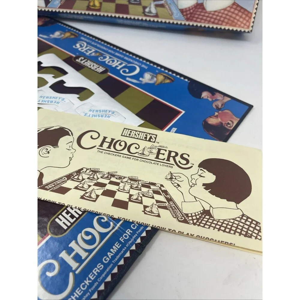 Vintage Hersheys Checkers Board Game Kisses 1991 - Rare For Chocolate Lovers